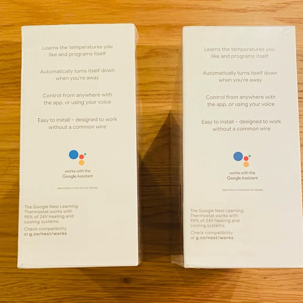 2 Google Nest Learning Thermostats
